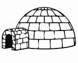 Igloo Coloring Page sketch template