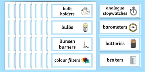 Science Cupboard Labels (Extra) (Teacher-Made) - Twinkl