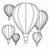 Six Beautiful Balloons Coloring Page Hot  sketch template