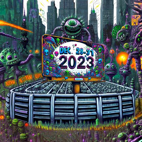 Phish Poster NYE 2023 Madison Square Garden 4-night Run Alien Invasion ...