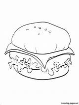 Cheeseburger Coloring Page At GetDrawings  Free Download sketch template