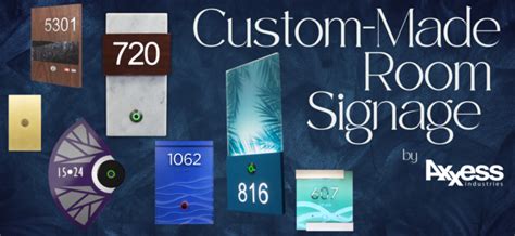 Custom-Made Hotel Signage Lookbook - Axxess Industries Inc.