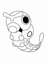 Pokemon Caterpie coloring Pages  Free Printable sketch template