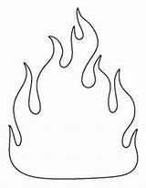 Fire Flame Coloring Pages Printable Sketch Page sketch template