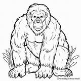 Gorilla Coloring Pages  Free & Printable sketch template