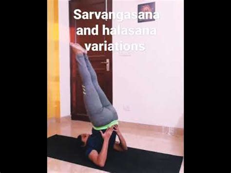 Sarvangasana and halasana variations - YouTube