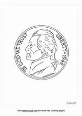 Thomas Jefferson On The Nickle Coloring Page  Kidadl sketch template