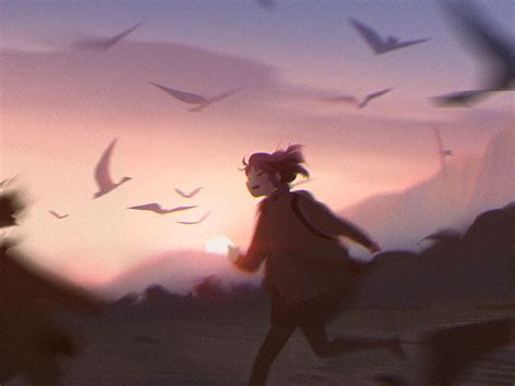 Running | Anime running, Beautiful fantasy art, Girly art