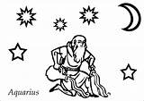 Aquarius Symbol Coloring Page  Free Printable Pages For Kids sketch template