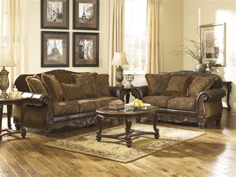 Ashley Sofa & Loveseat | Antique living rooms, Ashley furniture living room, Leather living room set