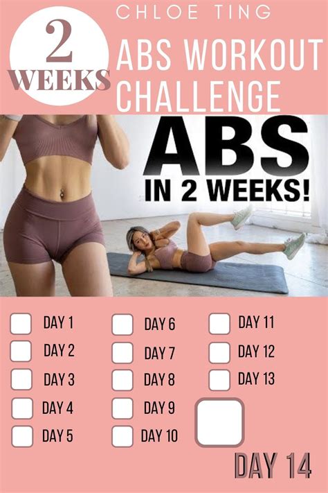 Hello, I've tried out the Chloe Ting 2 weeks abs challenge and I used this checklist to keep me ...