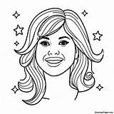 Happy Selena With Stars Coloring Page  Pagescom sketch template