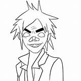 Gorillaz Coloring Pages  Coloring Nation sketch template