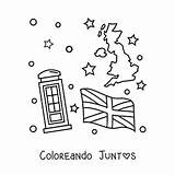 10 Dibujos De La Bandera Del Reino Unido para Colorear ¡Gratis  sketch template