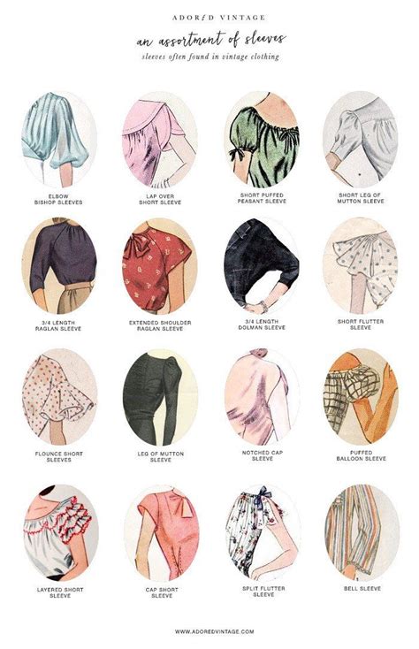 16 Different Types of Sleeves Often Found in Vintage Clothing | Vintage ...