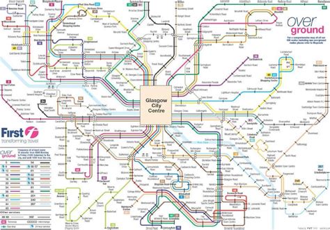 Glasgow rail map - Glasgow rail network map (Scotland - UK)