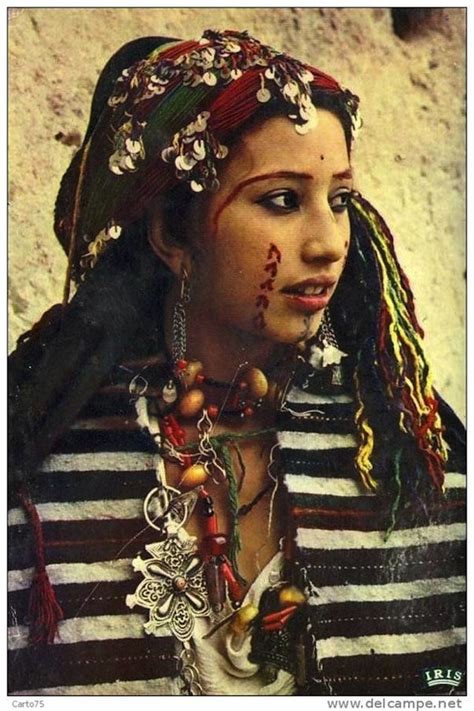 Traditional Clothing , A series of images of Amazigh girls and their...