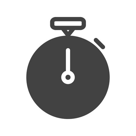 Stopwatch Glyph Black Icon 8308244 Vector Art at Vecteezy