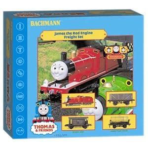 Amazon.com: Bachmann Trains James the Red Engine Freight Set Ready-to ...