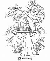 25 Cozy Treehouse Coloring Pages – The Color Cove sketch template
