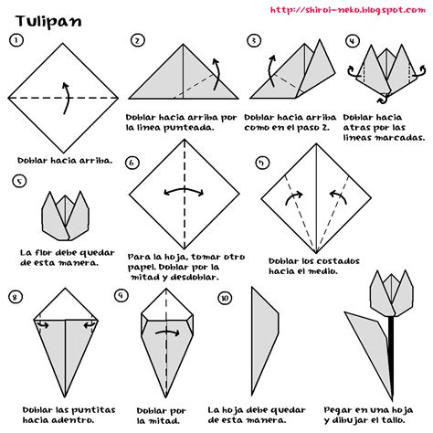 origami neko: Origami: Tulipán