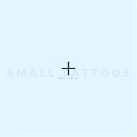 Plus Sign Temporary Tattoo - Set of 3 – Small Tattoos