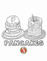 Free Pancakes Coloring Pages — Stevie Doodles sketch template