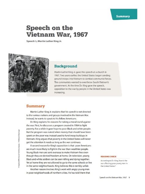 Speech On Vietnam War ( Summary).docx | PDF