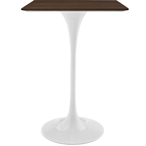 Dusk Walnut Wood Square Bar Table | Modern Furniture • Brickell Collection