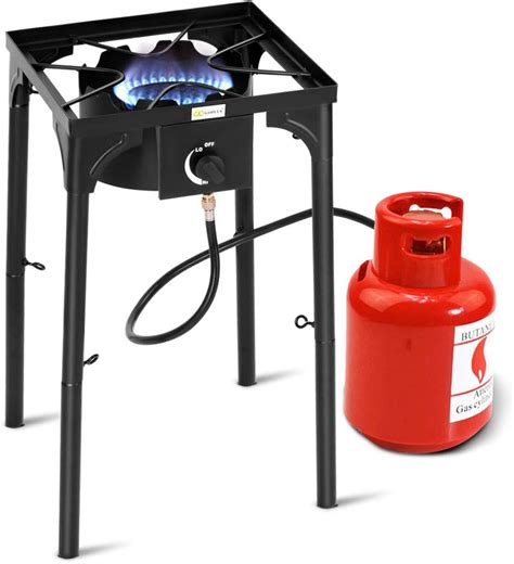 Amazon.com: Goplus Outdoor Camp Stove High Pressure Propane Gas Cooker Portable Cast Iron Patio ...