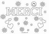 Coloriages  Merci Gratuits à Imprimer sketch template
