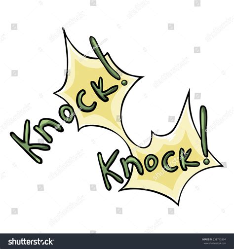 Vector Cartoon Comics Phrase Knock Knock Stock Vector (Royalty Free ...