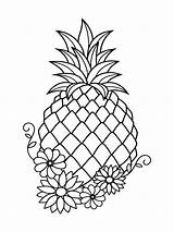 Pineapple Coloring Pages  Free Printable For Kids sketch template