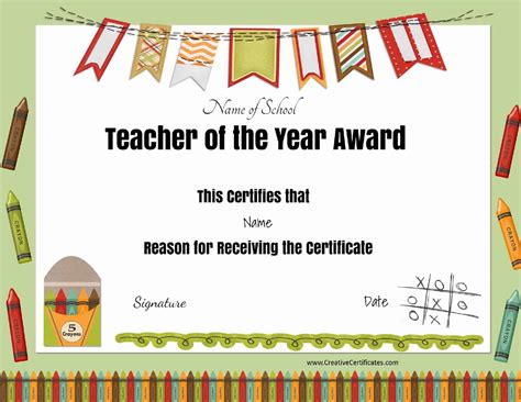 Free certificate of appreciation for teachers | Customize online