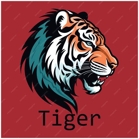 Premium Vector | Detailed tiger face design for logo design