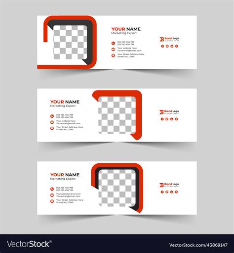 Creative professional email signature Royalty Free Vector