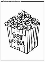 Popcorn To Print Coloring Page  Free Printable Pages sketch template