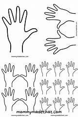 Lots Of Hand Outlines And Templates Free Printables sketch template
