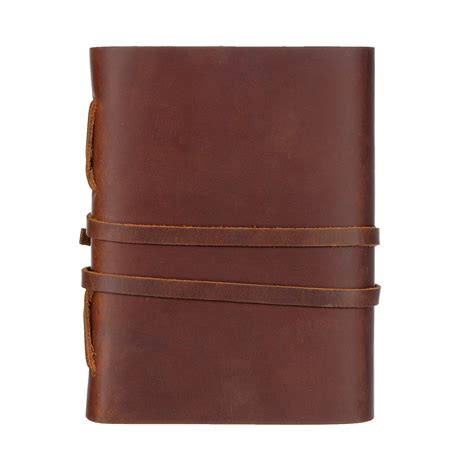 Leather Journal Travel Notebook, Handmade Vintage Leather Bound Writing Notebook for Men & Women ...