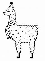 Llama On Winter coloring page  Download Print Or Color Online For Free sketch template