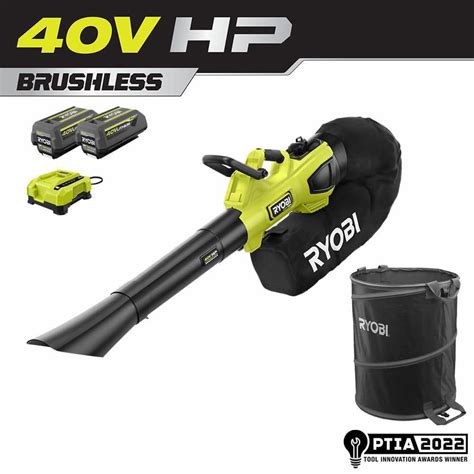 RYOBI 40V HP Brushless 100 MPH 600 CFM Cordless Leaf Blower/Mulcher ...