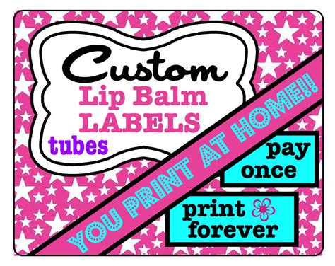 Personalized Lip Balm Labels // Printable Custom Labels