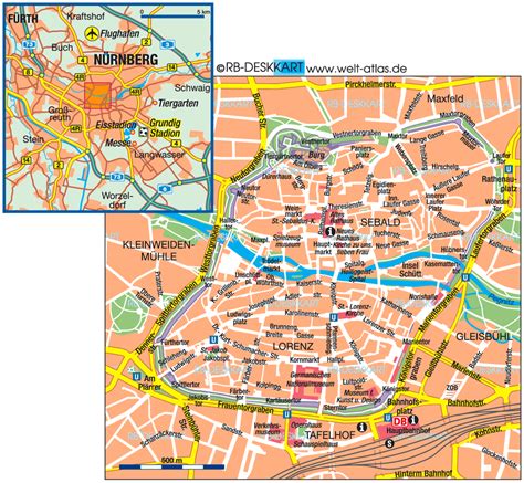 Map of Nuremberg (City in Germany, Bavaria) | Welt-Atlas.de