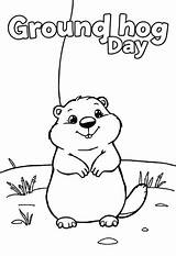 Groundhog Day Coloring Pages 5 Free Printables  ColoringMaker sketch template