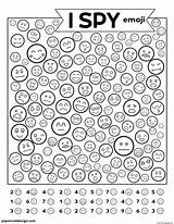 I Spy Emoji Coloring Page Printable sketch template