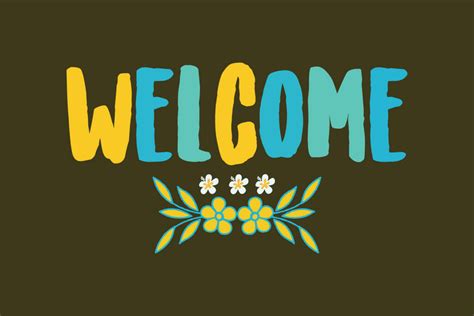 Welcome Text Banner Handwriting Lettering PNG Images | EPS Free ...