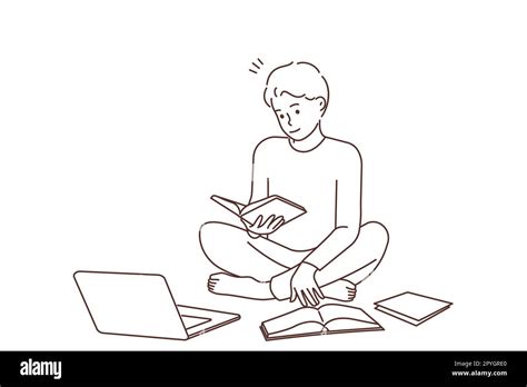 College student using laptop drawing Cut Out Stock Images & Pictures - Alamy