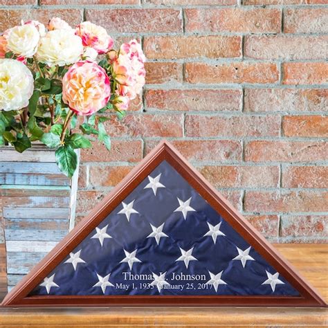 Personalized Flag Display Case Military Gifts Memorabilia | Etsy