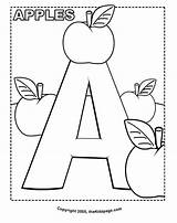 Alphabet Coloring Pages Kids Simple Print Fonts Letters Printable Color  sketch template