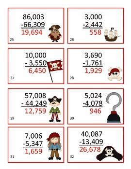 Subtraction Pirate Game by victoria nicholson | Teachers Pay Teachers